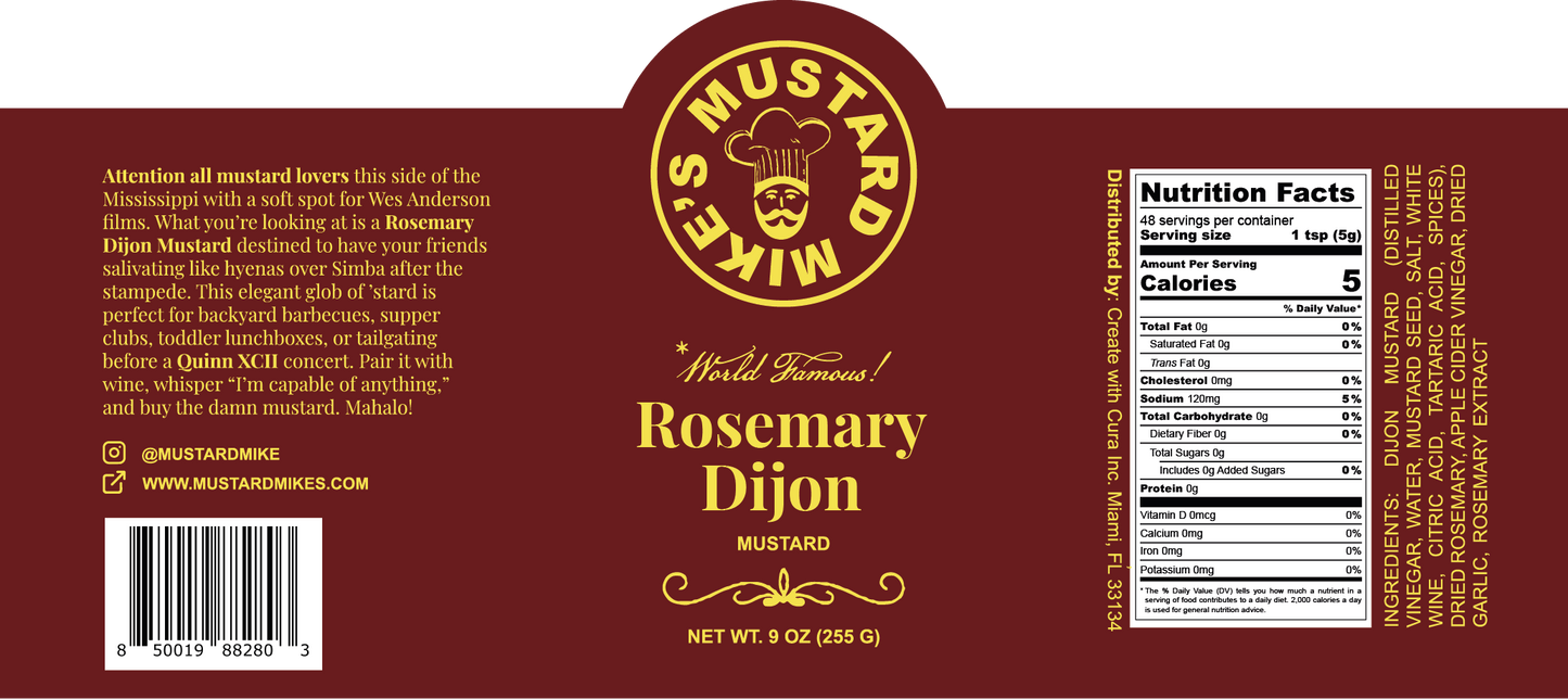 Mustard Mike's Rosemary Dijon
