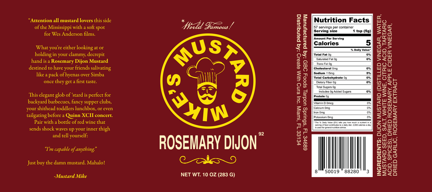 Mustard Mike's Rosemary Dijon